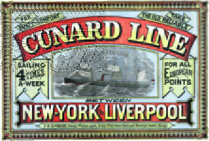 Primera exposición en España de Cunard
