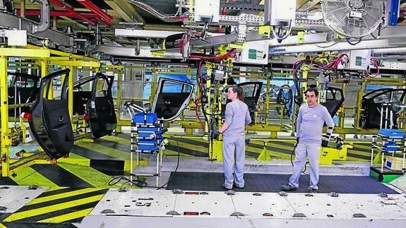 Cadena de montaje de la planta de Renault en Palencia