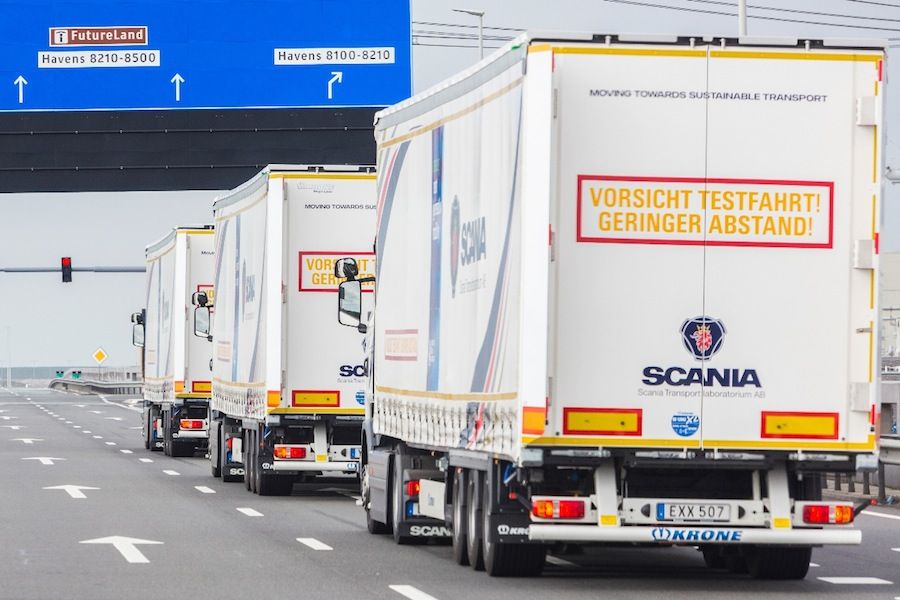 Scania participa en el reto Platooning