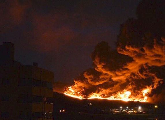 incendio vertedero neumáticos en Sesena