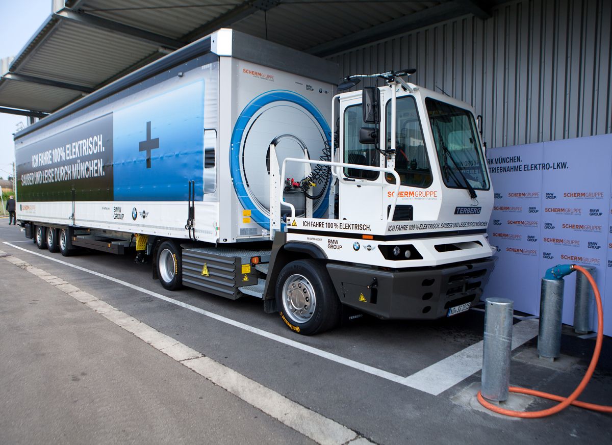 Camion totalmente electrico de Terberg para BMW