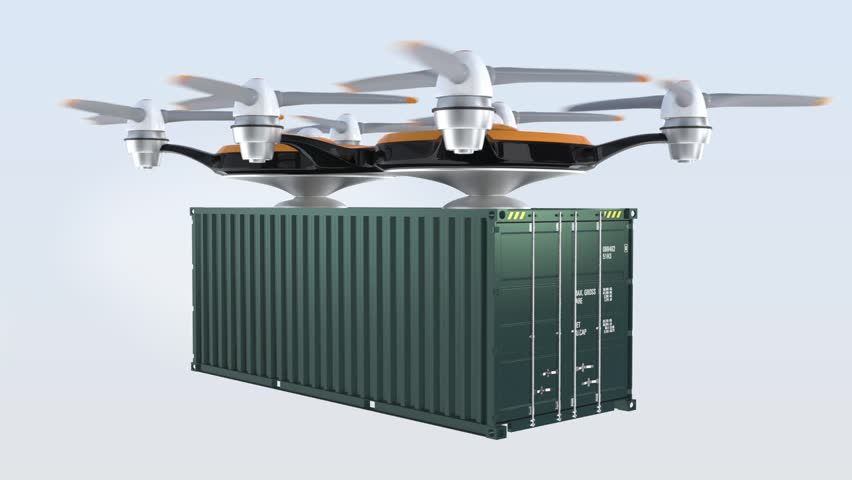 drone-transportando-un-contenedor