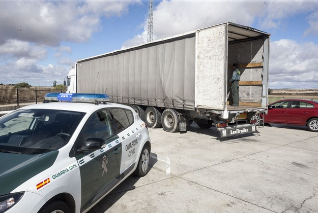 inspección al transporte por la Guardia Civil