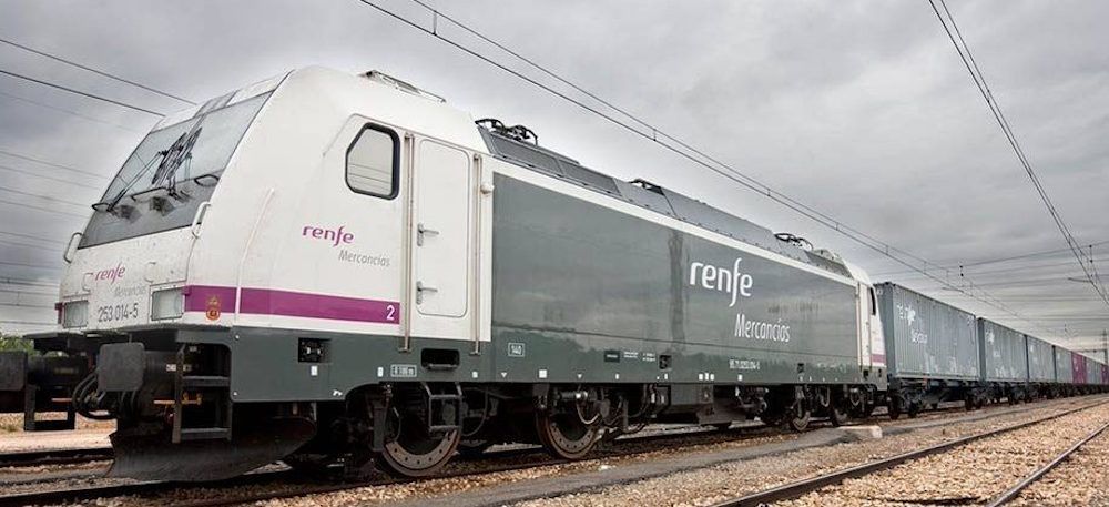 renfe mercancias locomotora electrica contenedores