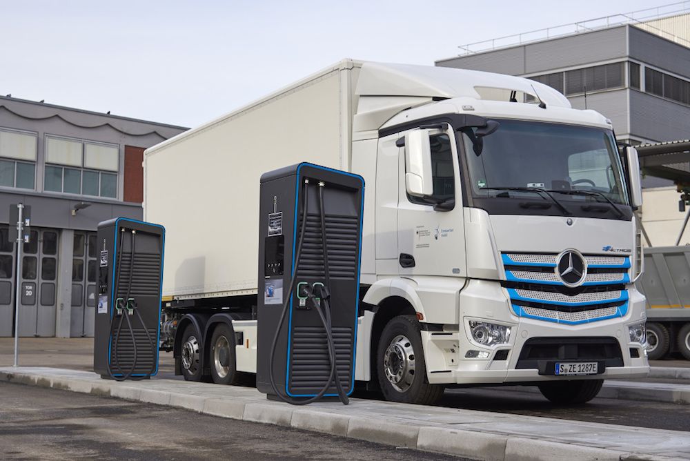 Infraestructura de recarga de Daimler Trucks para camiones electricos