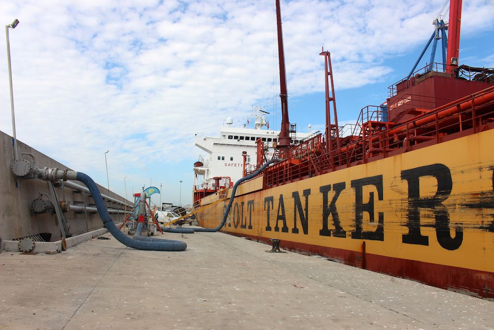 Operativa descarga granel biocombustible puerto malaga en ODT