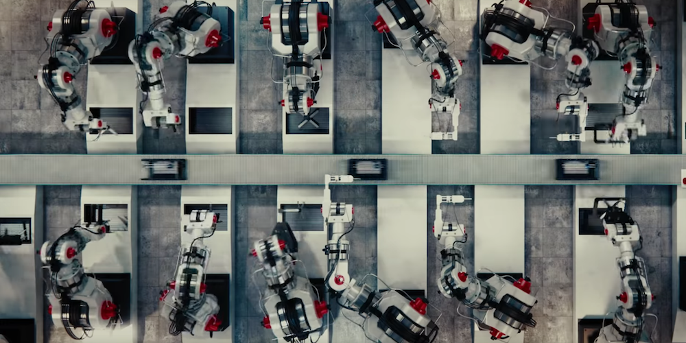 robot automatización cadena produccion fabricamontaje