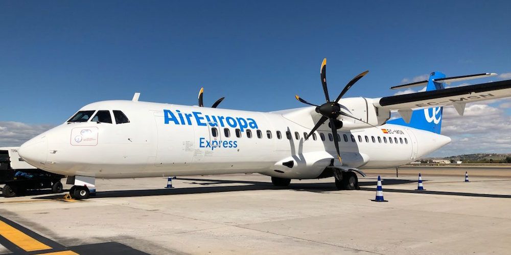 avion turbo Helice Air Europa servicio Palma