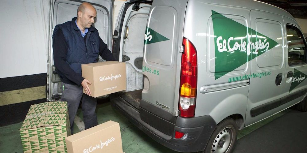 retailer ECI El Corte Ingles furgoneta paquetes entregas distribucion