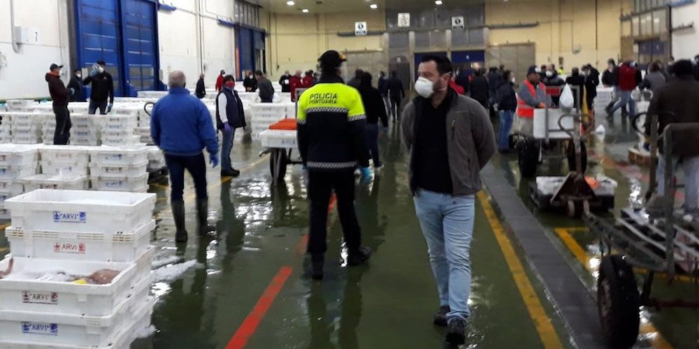 Lonja pescado puerto Vigo durante coronavirus