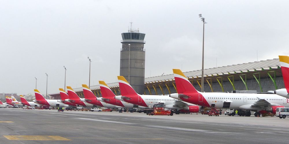 aviones Iberia en el aeropuerto de Barajas