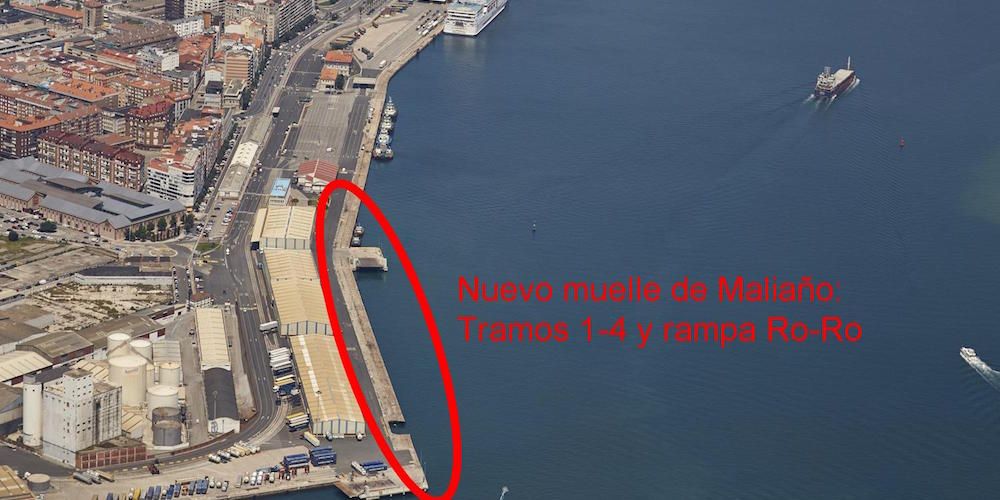 Muelle de Maliano del puerto de Santander