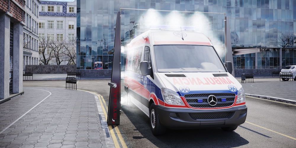 Arco de desinfeccion de Istobal para vehiculos