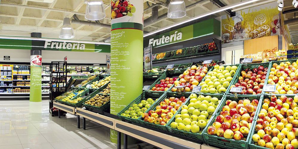 lineales fruteria Coviran supermercado retail alimentacion