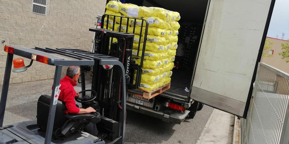 carretilla carga trasera camion palet transporte logistica empleo carretillero