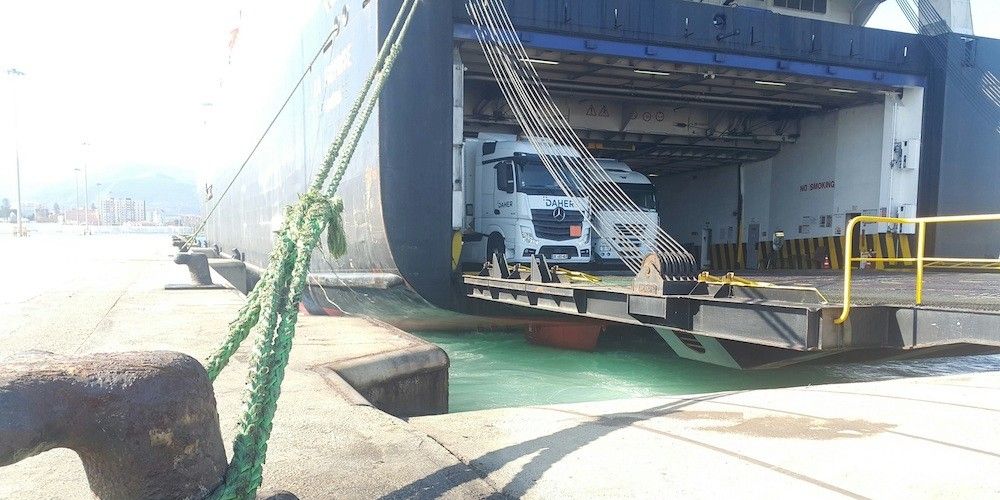 Trafico ro-ro en el puerto de Algeciras