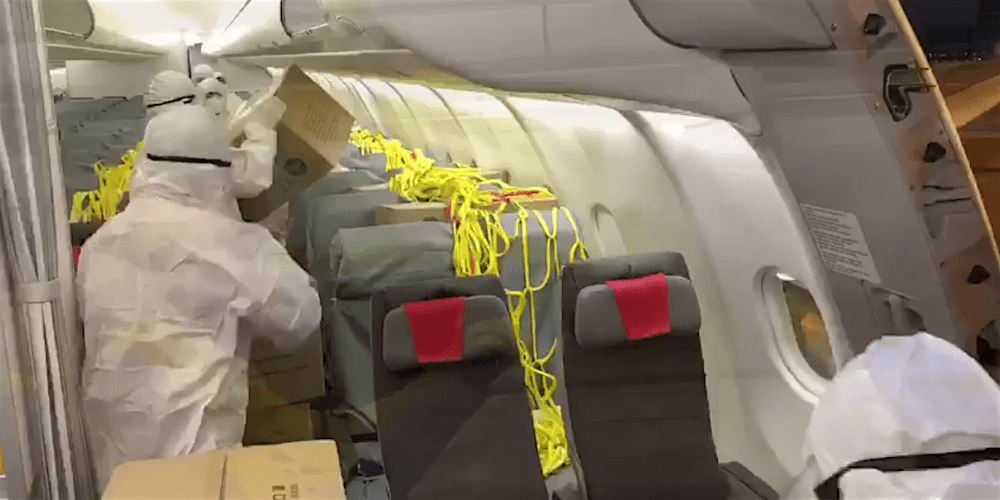 colocacion carga en avion pasajeros Iberia