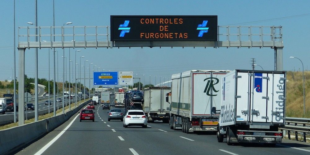 transporte carretera controles furgonetas