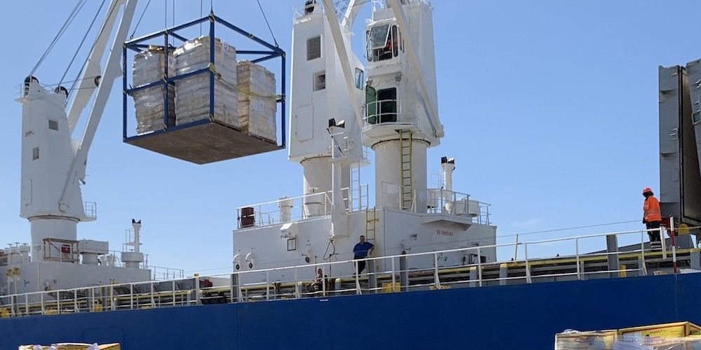 Operativa de exportacion de carne congelada en el puerto de Algeciras