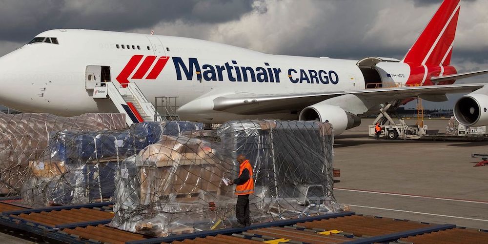 Avion de Martinair Cargo, carga aerea