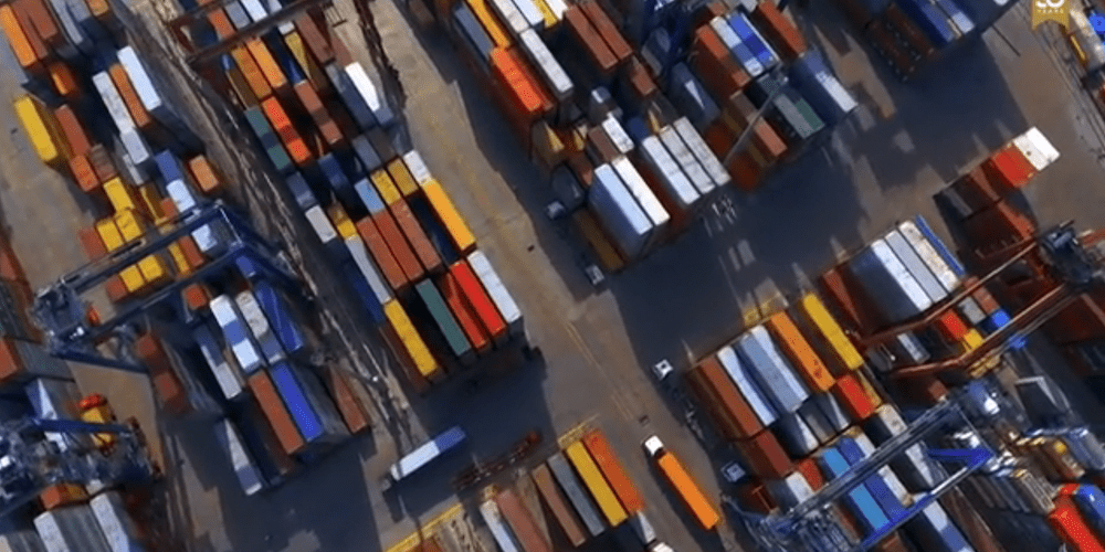 terminal contenedores vista cenital terminal contenedores vista cenital