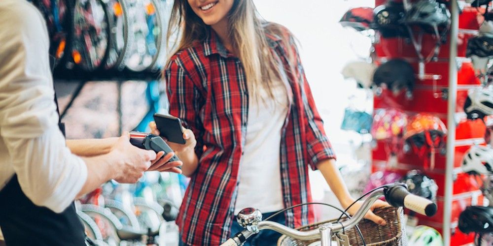 Pago con movil en una tienda