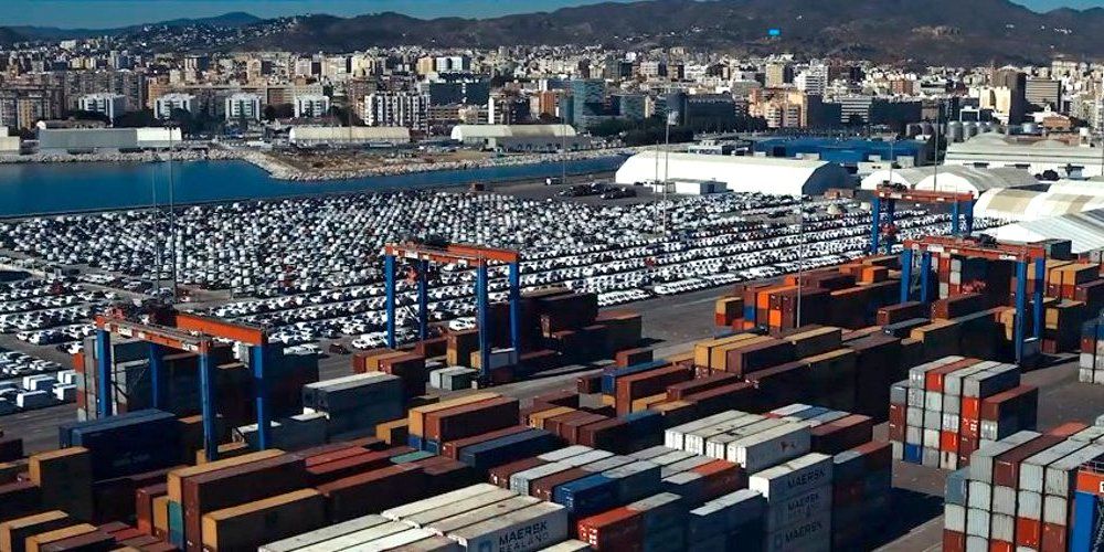 terminales automoviles contenedores puerto malaga