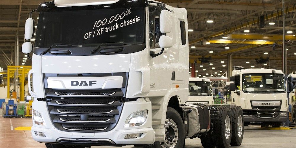 100,000th_DAF_CF_XF_truck_chassis_built_in_Leyland 100,000th_DAF_CF_XF_truck_chassis_built_in_Leyland