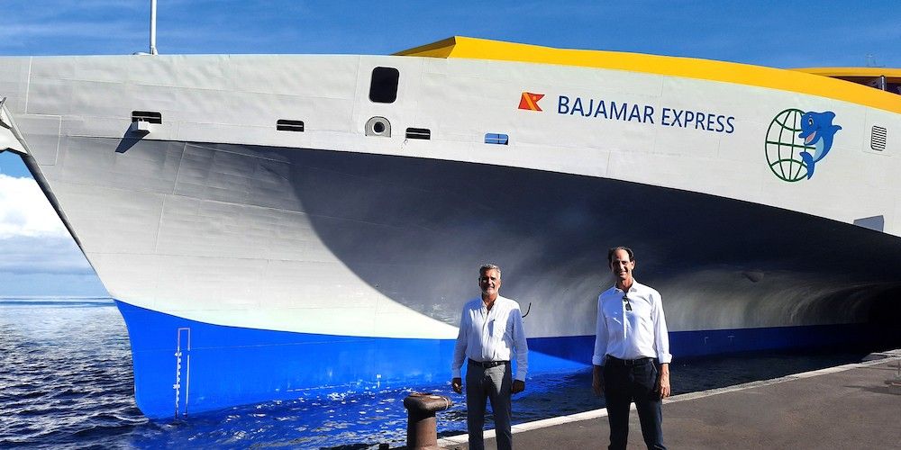 Ferry Bajamar Express para la ruta Huelva-Canarias de Fred Olsen y Balearia