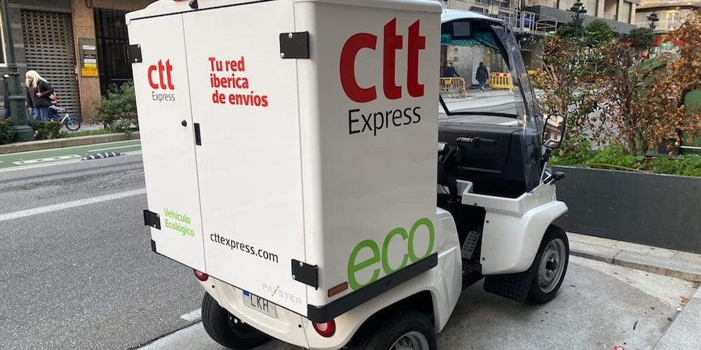 Cuatriciclo de CTT Express para el reparto sostenible