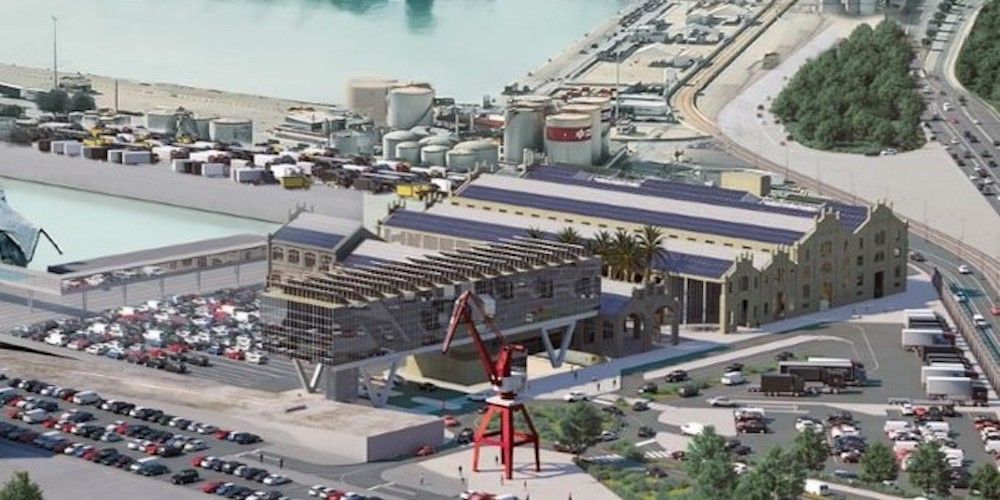 Recreación nueva terminal pasajeros puerto valencia