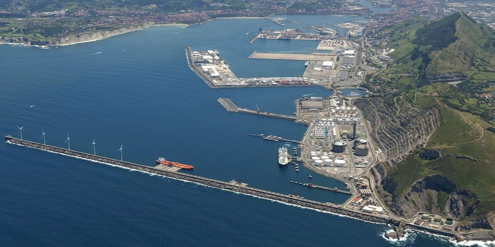 vista aerea puerto bilbao