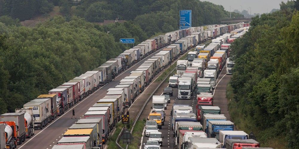 atasco camiones colas frontera UK