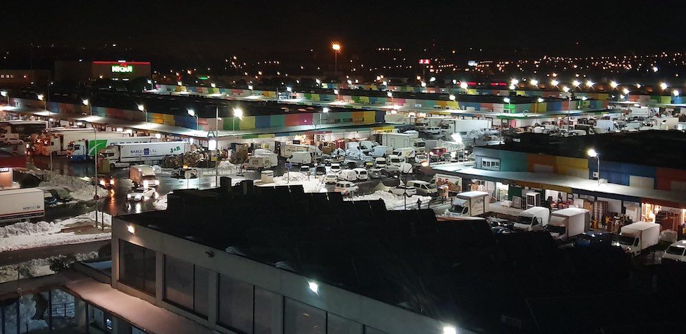 mercamadrid vista aerea nocturna durante el temporal enero 2021 mercamadrid vista aerea nocturna durante el temporal enero 2021