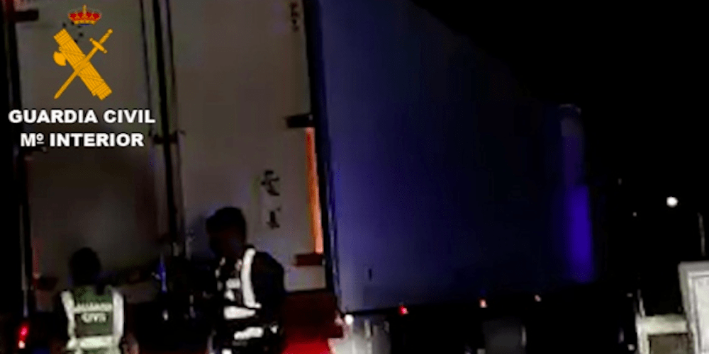 guardia civil camion con droga