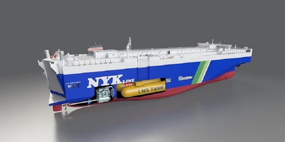 croquis buque portacoches de GNL de NYK
