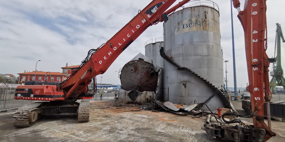 Desmantelamiento Bunge Iberica puerto Coruña