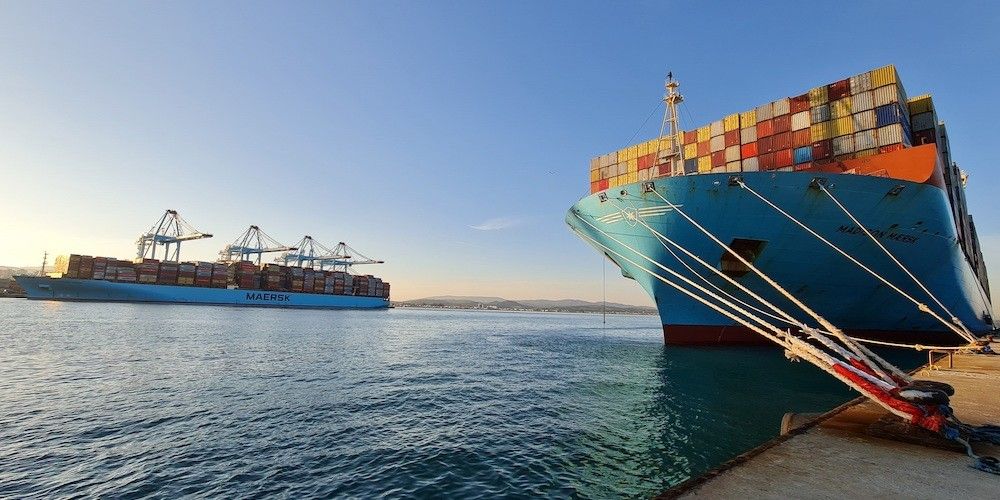 Dos portacontenedores Maersk puerto Algeciras