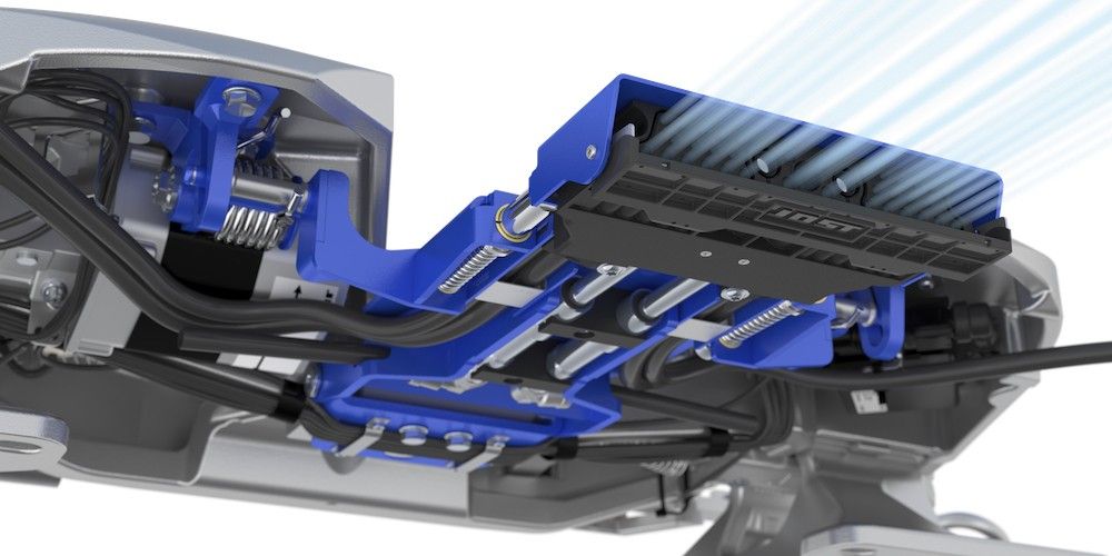 sistema de acoplamiento automatico para semirremolque de Jost