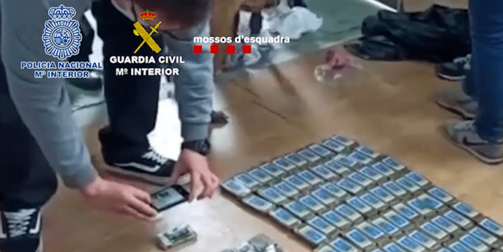 guardia civil banda de trafico de drogas en camiones cataluna