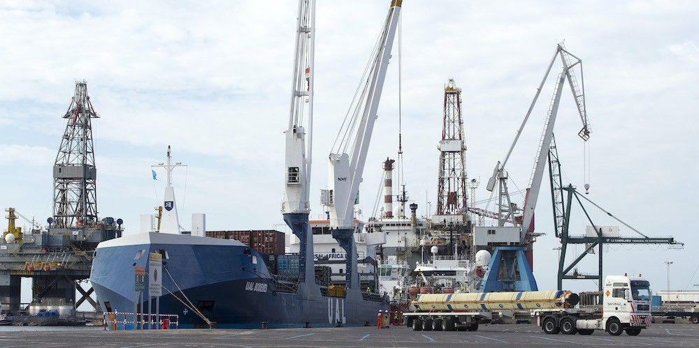 operativa puerto Tenerife carga general semirremolque carga proyecto