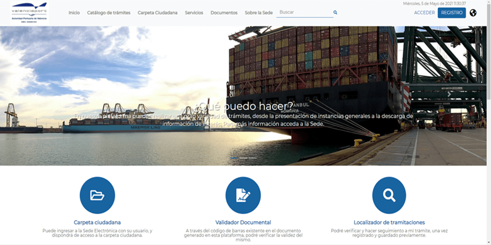El puerto de Valencia moderniza su web y la hace más práctica y útil.