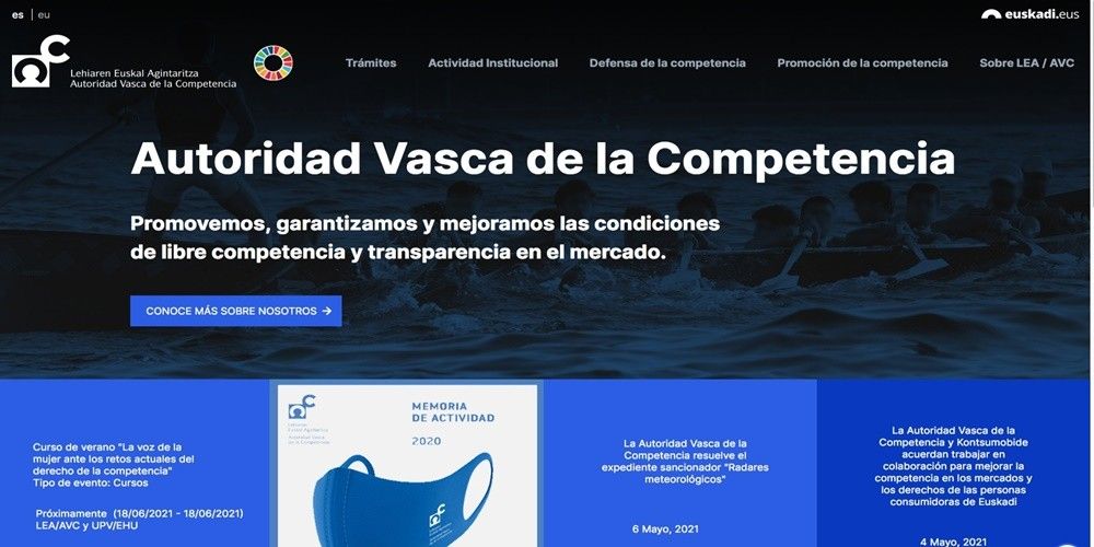 autoridad vasca competencia nueva web
