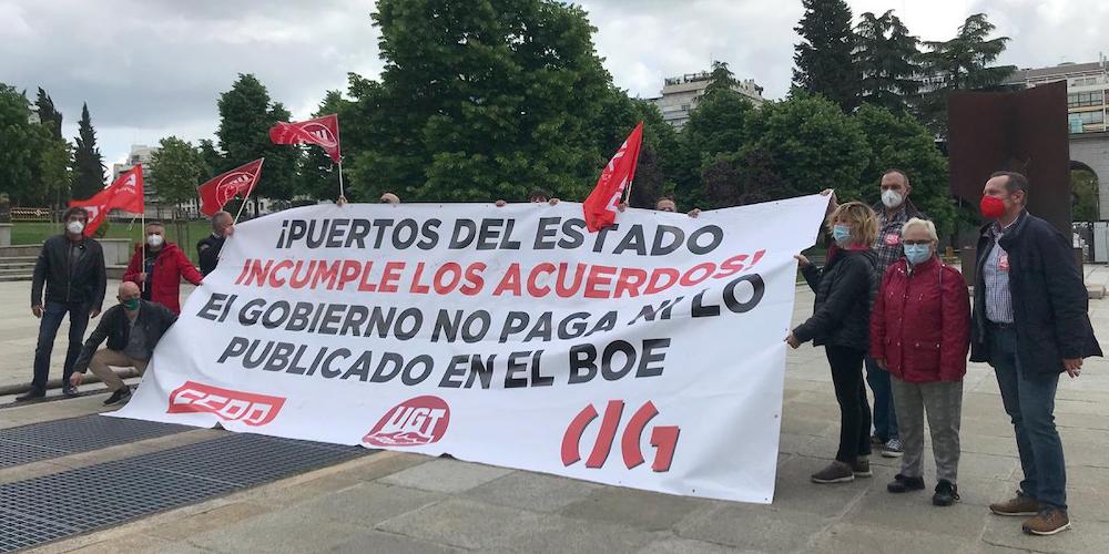 protestas sindicales puertos del estado