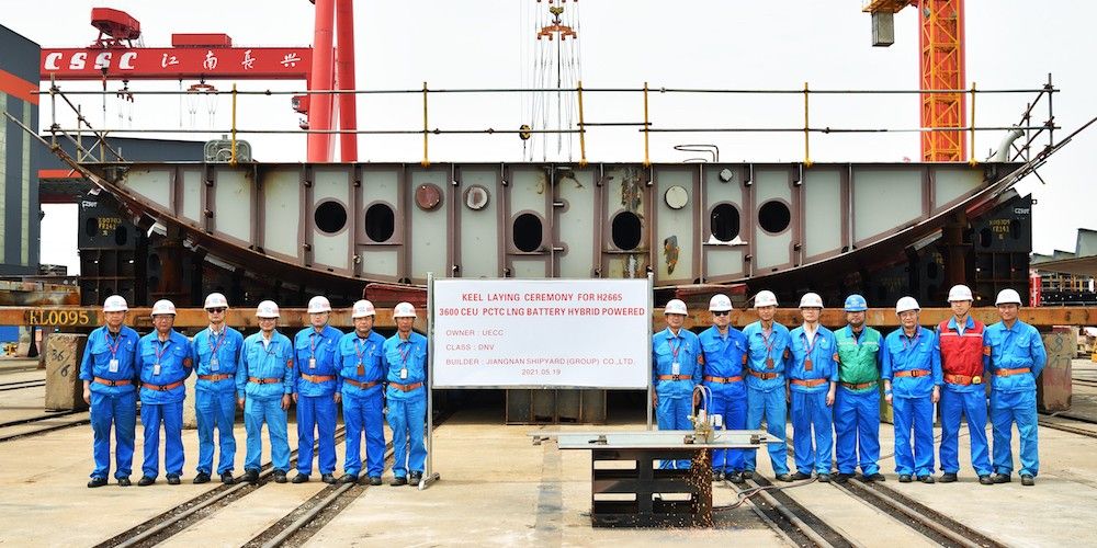 Puesta quilla buque car carrier hibrido UECC