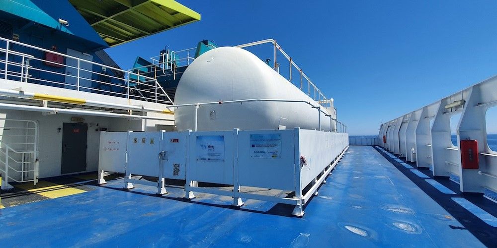 tanque GNL en buque Balearia