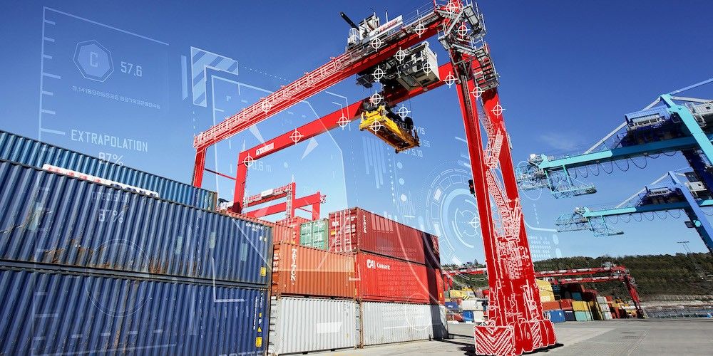 Gruas portico sobre neumaticos Kalmar