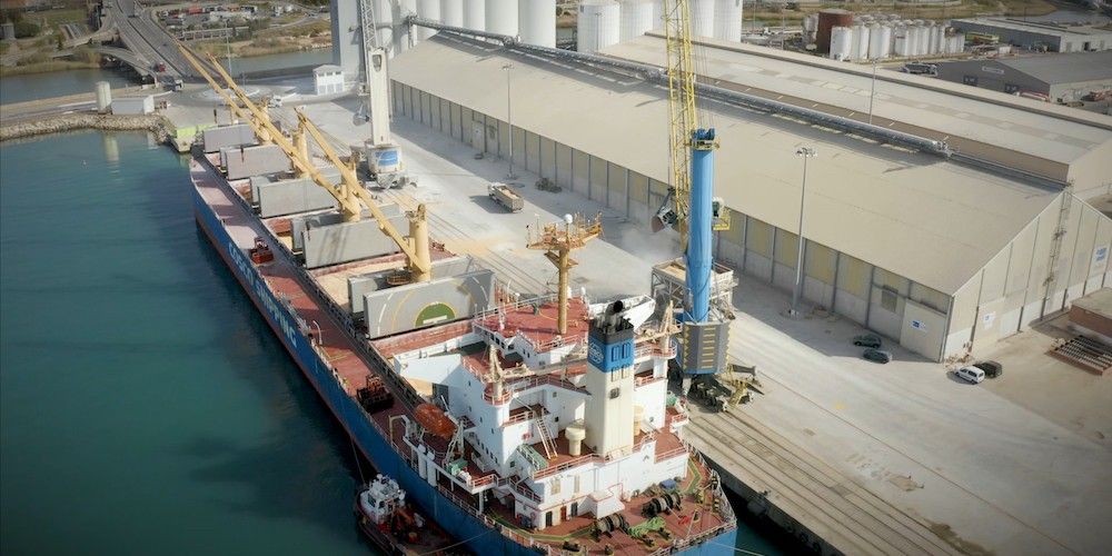 puerto Tarragona descarga granelero