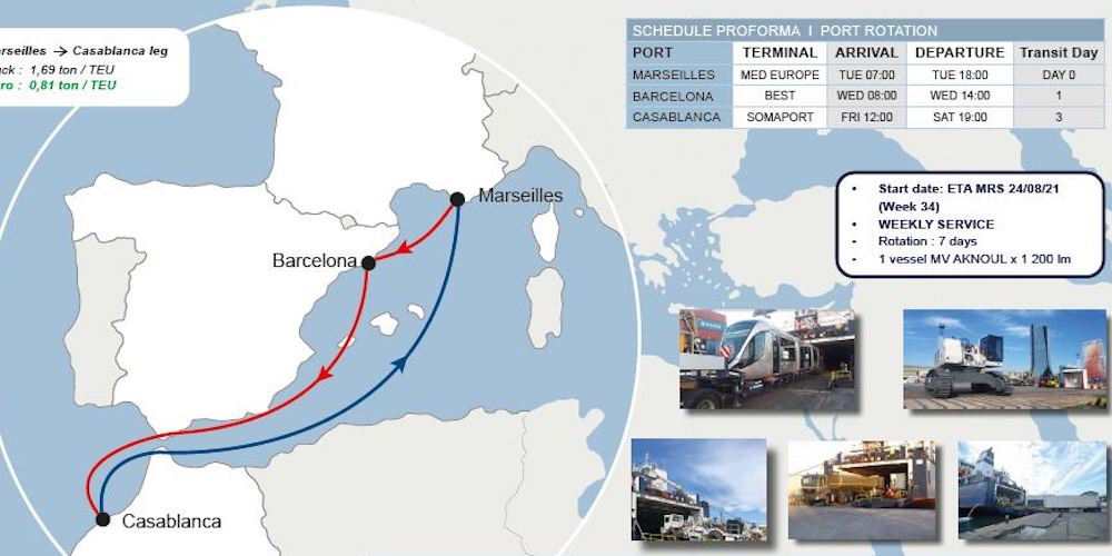 CMA-CGM servicio roro Marsella Casablanca