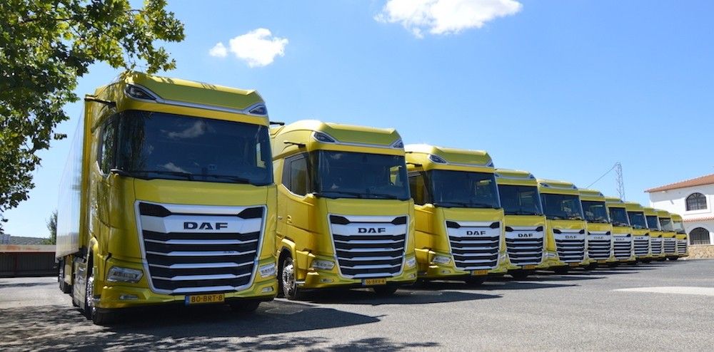 camiones DAF nueva gama XF XG aparcados panenque malaga